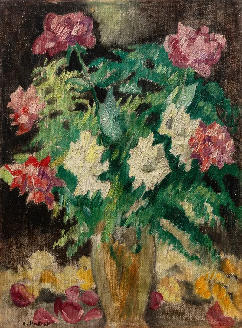 Vase Cristal Roses by Louis Valtat - Canvas Print