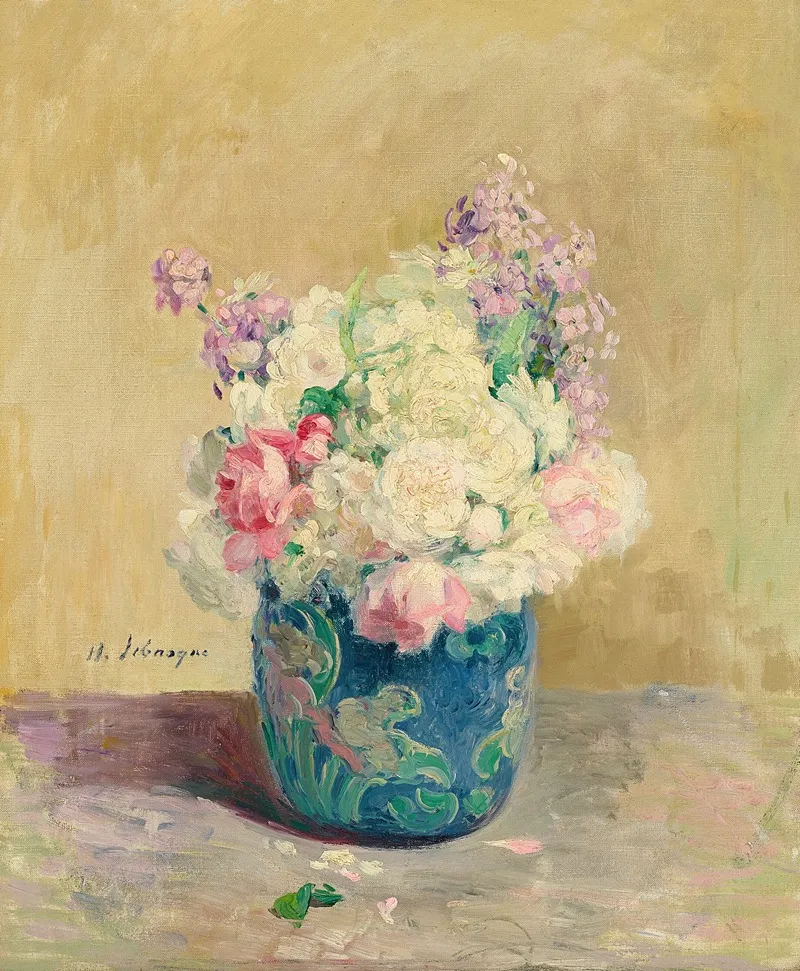 Vase De Fleurs 15 by Henri Lebasque - Canvas Print