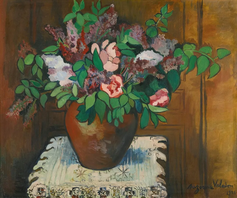 Vase De Fleurs by Suzanne Valadon - Canvas Print