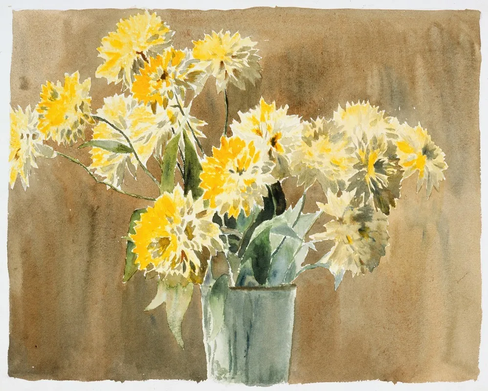 Vase With Yellow Flowers