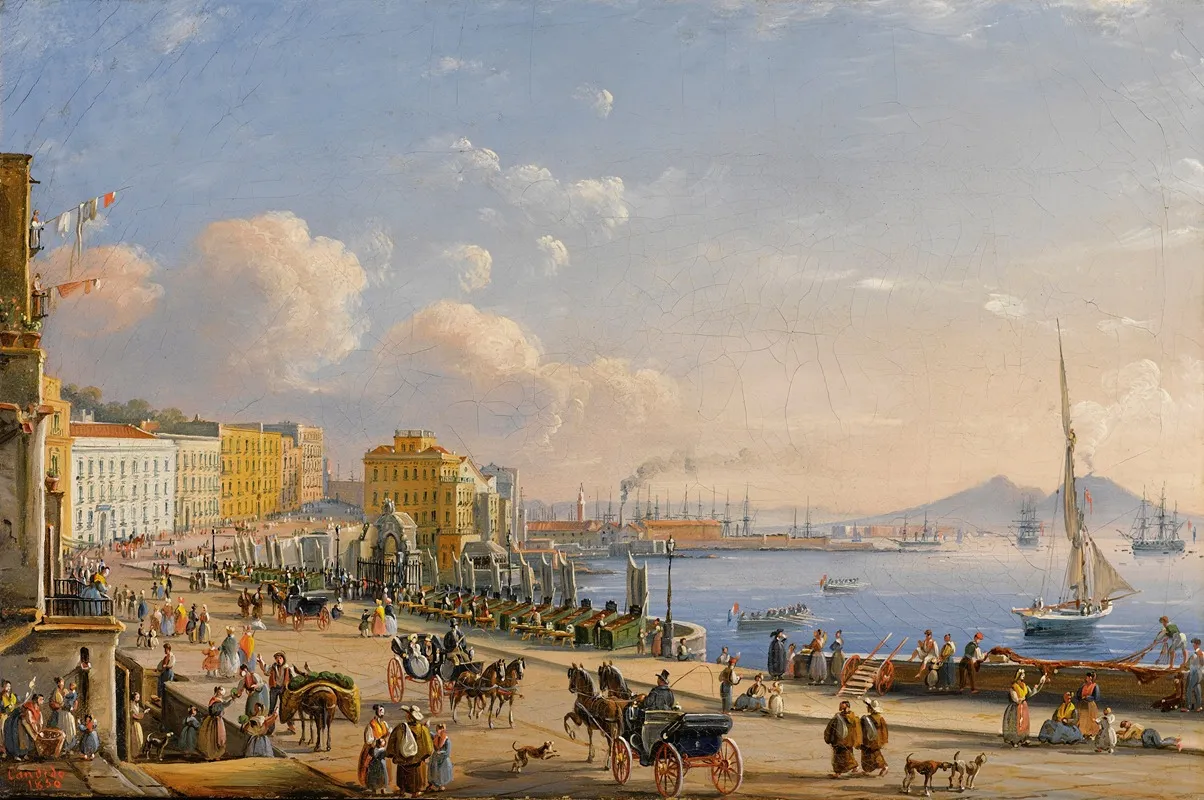Veduta Di Napoli Da Santa Lucia