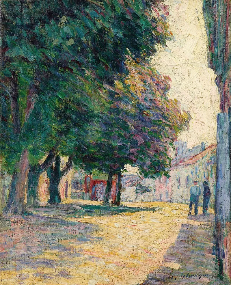 Vence La Place Ensoleillee by Henri Lebasque - Canvas Print