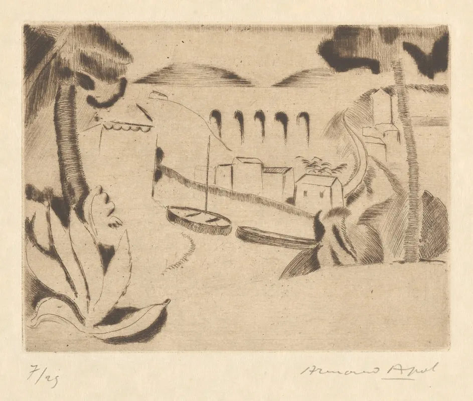 Vence Le Viaduc by Armand Apol - Canvas Print