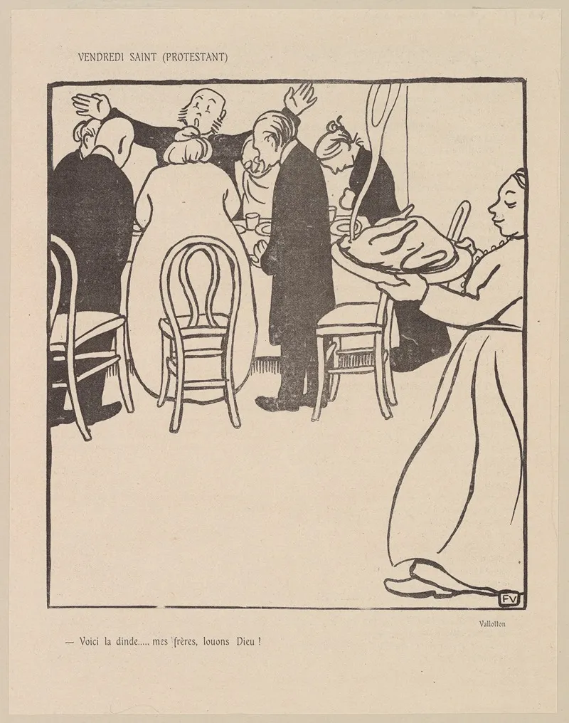 Vendredi Saint Protestant by Félix Vallotton - Canvas Print