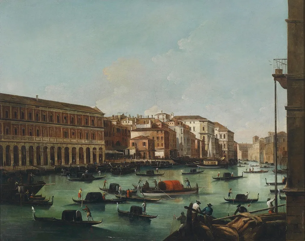 Venedig Canal Grande Mit Fabbriche Nuove by Giuseppe Bernardino Bison - Canvas Print