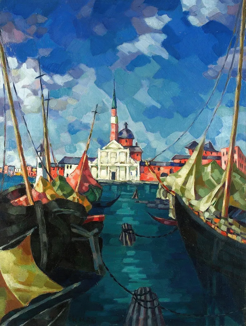 Veneetsia by Konrad Mägi - Canvas Print