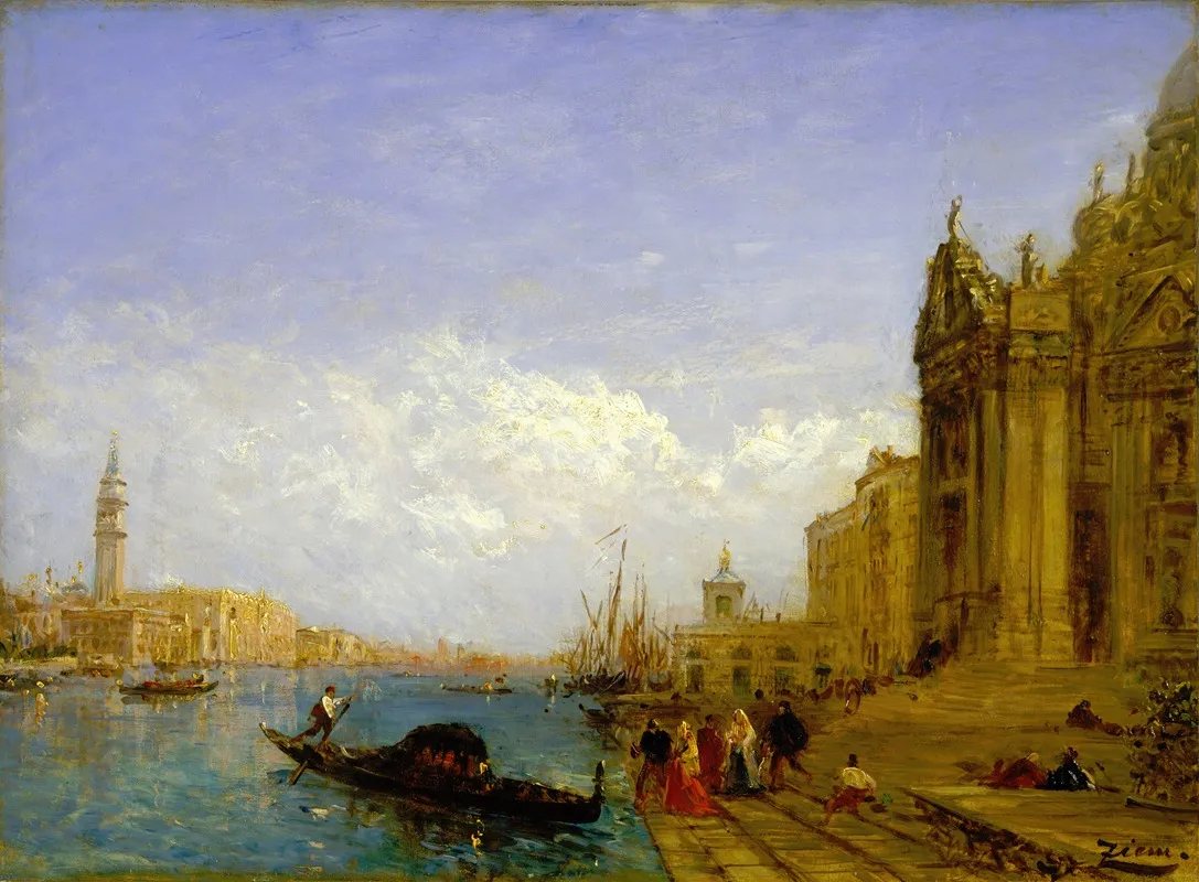 Venetian Scene by Félix Ziem - Canvas Print