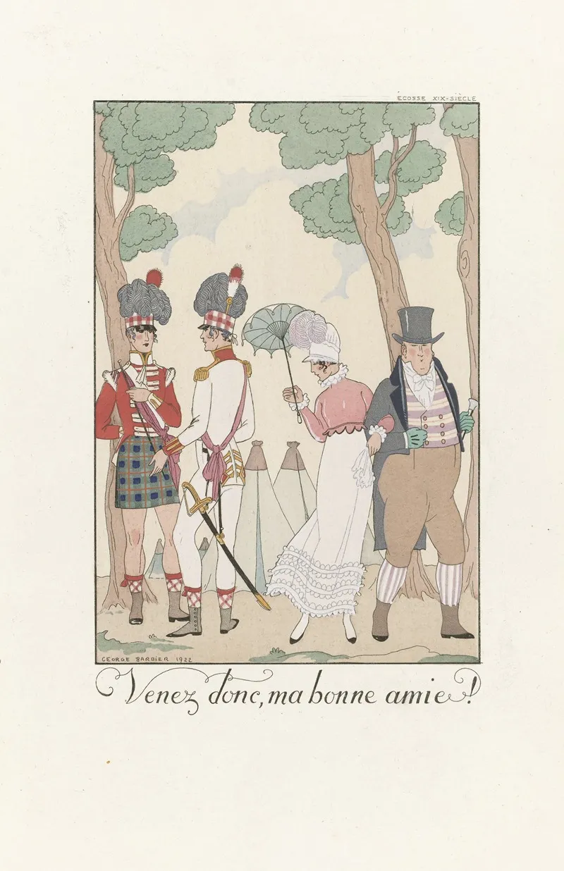 Venez Donc Ma Bonne Amie by George Barbier - Canvas Print