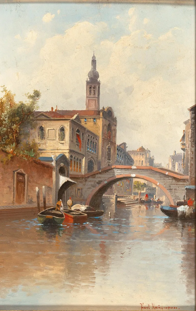 Venice Canal Reggio by Karl Kaufmann - Canvas Print
