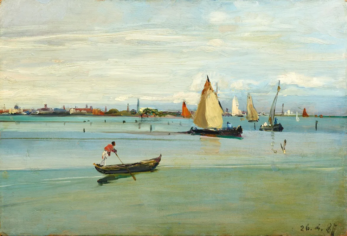 Venice In The Lagoon 2 by Lorenzo Delleani - Canvas Print