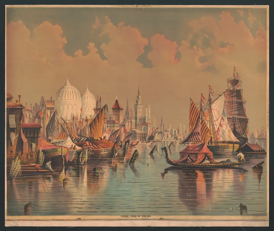 Venice Pride Of The Sea 2 by Gibson &amp; Co. Lith - Canvas Print