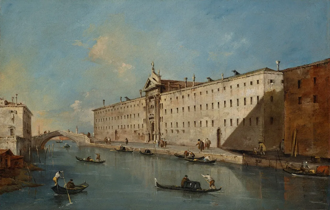 Venice The Rio Dei Mendicanti Looking North With The Church Of San Lazzaro Dei Mendicanti