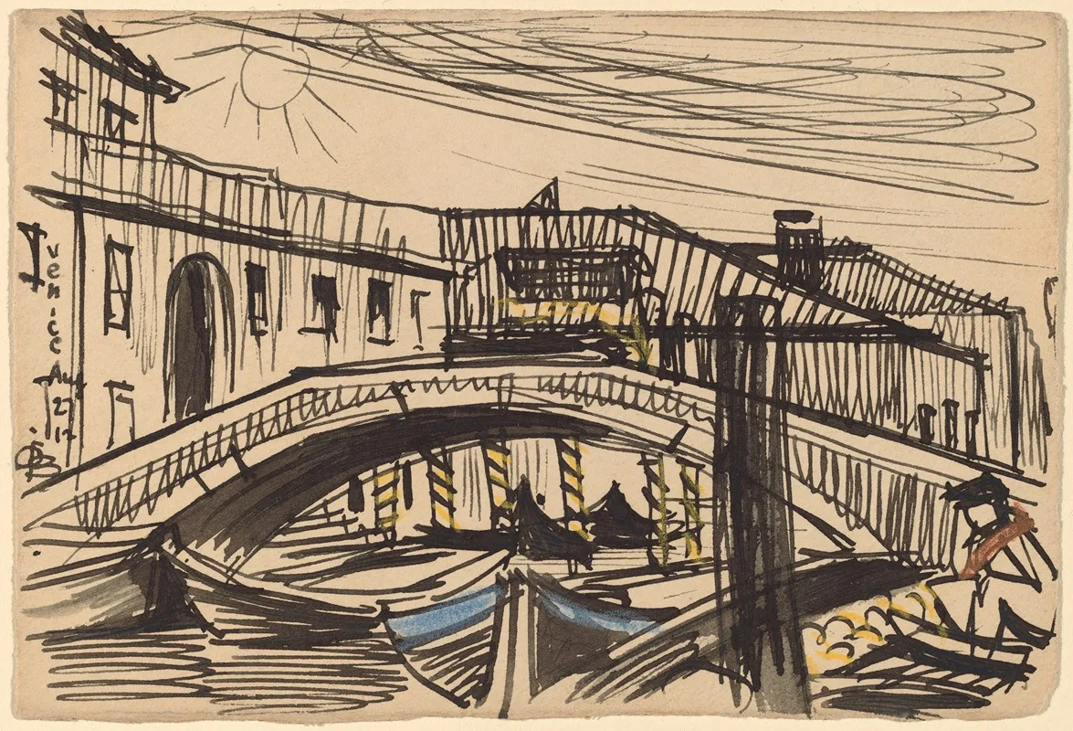 Veniceboats by Oscar Bluemner - Canvas Print