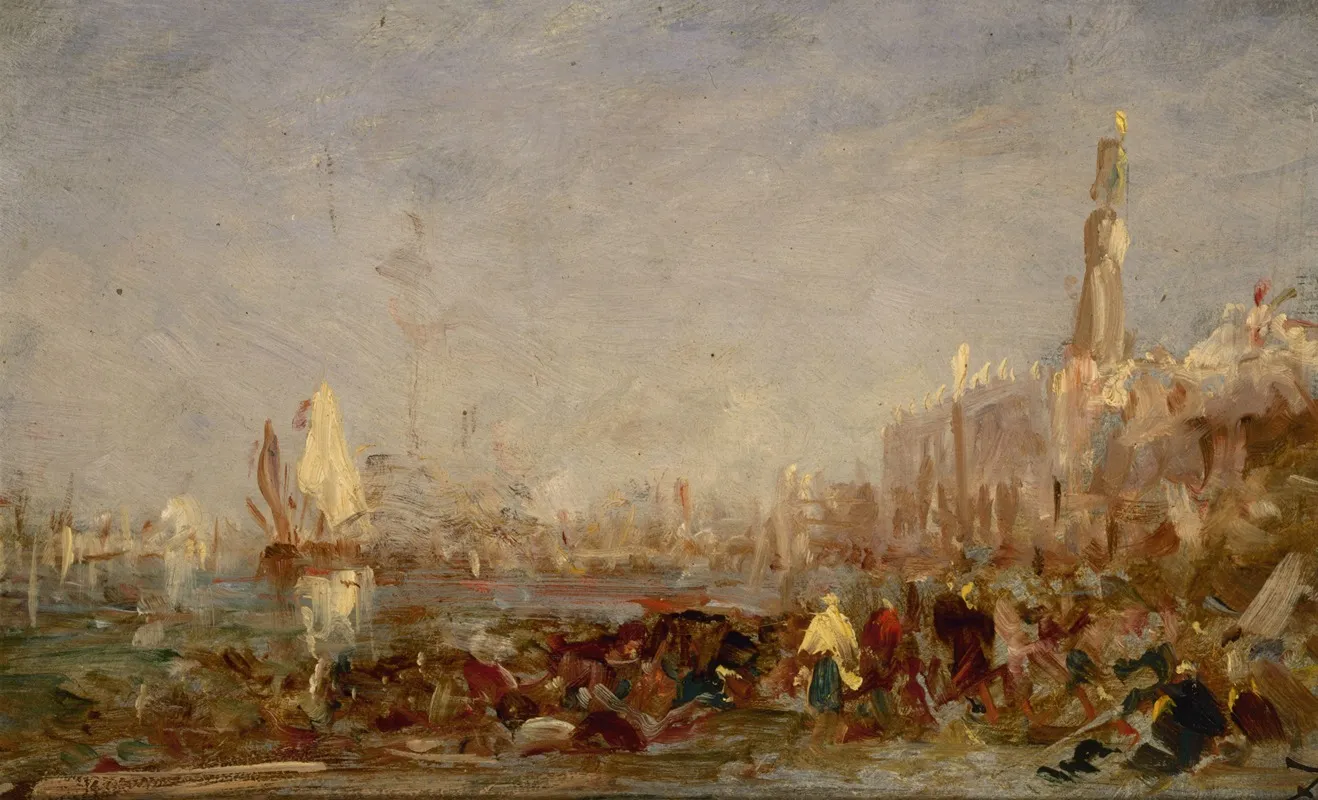 Venise 4 by Félix Ziem - Canvas Print