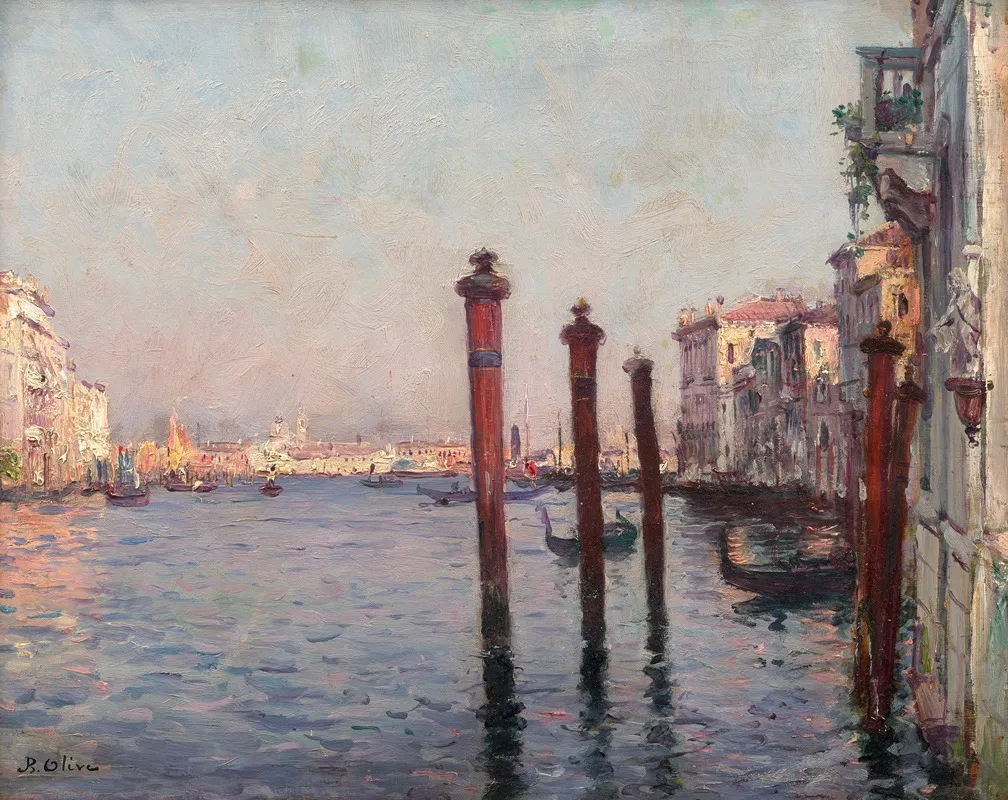 Venise Le Grand Canal by Jean-Baptiste Olive - Canvas Print
