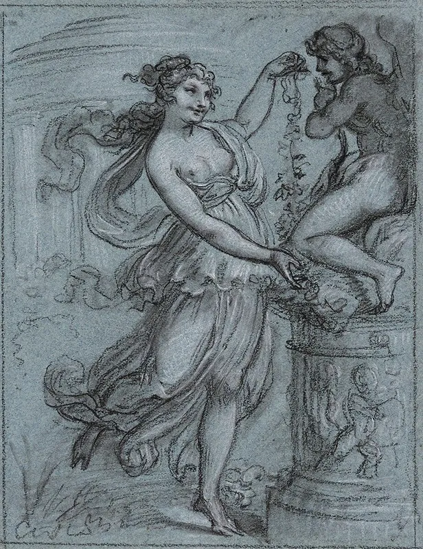 Venus Couronnant Lamour by Pierre-Paul Prud'hon - Canvas Print