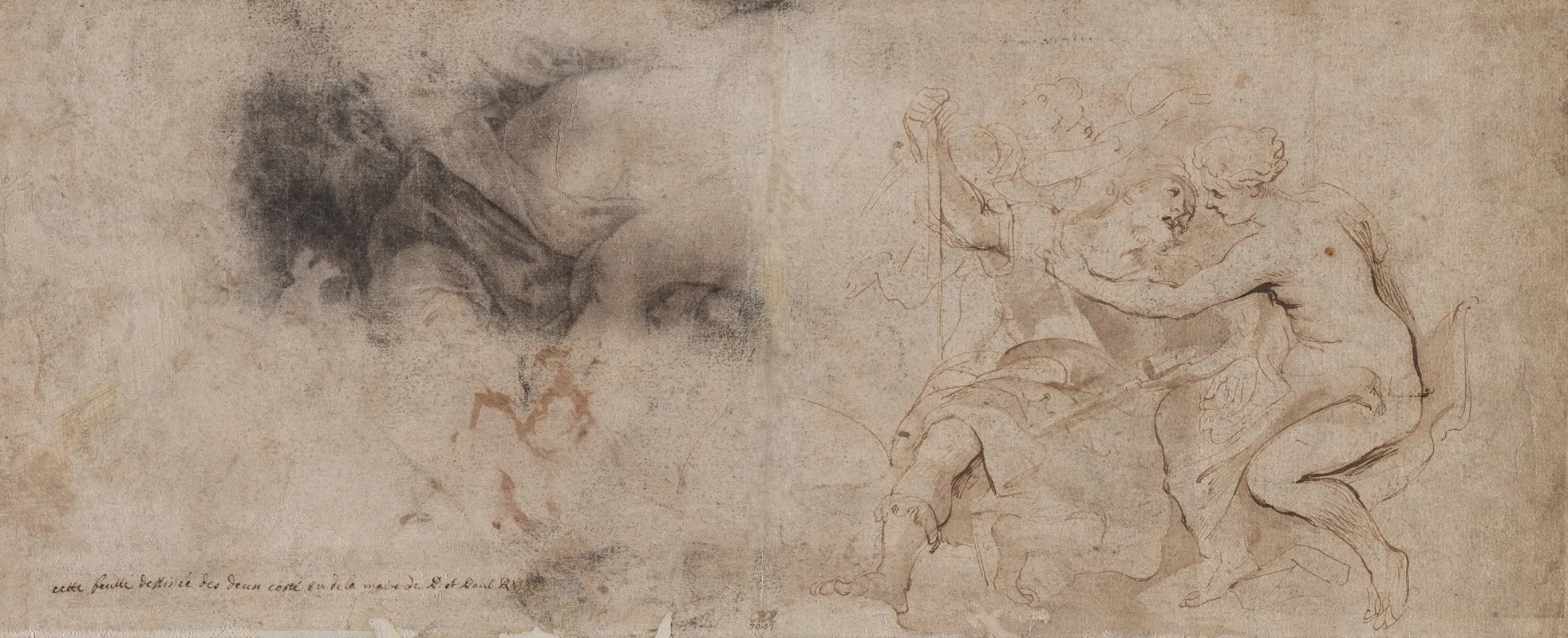 Venus Disarming Mars Drapery Study by Peter Paul Rubens - Canvas Print