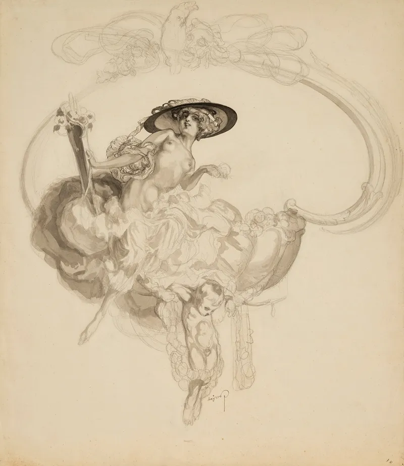 Venus Triumphans by Franz von Bayros - Canvas Print