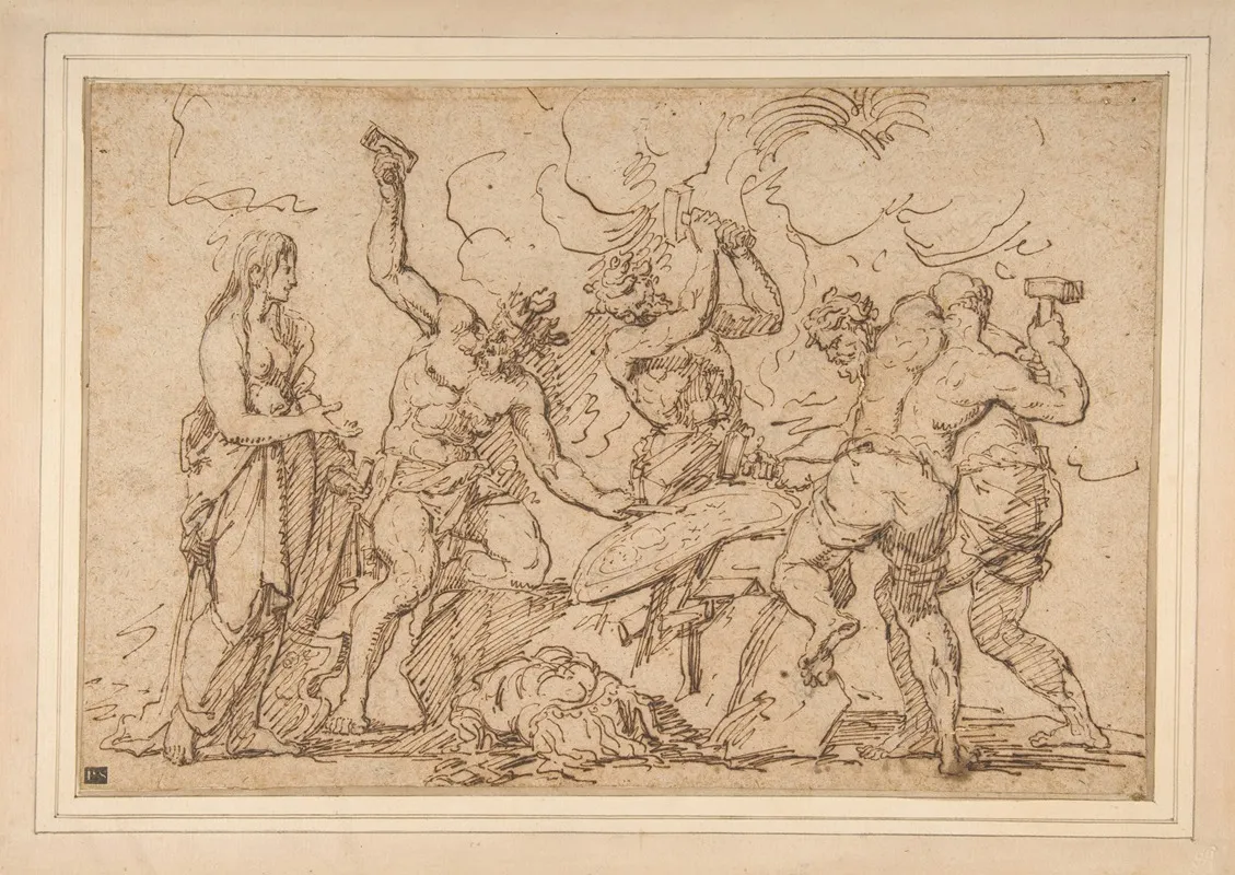Venus Watching Vulcan And Cyclops Forge Armor For Mars