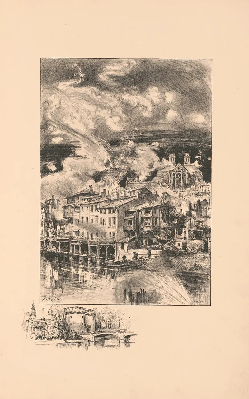 Verdun 2 by Albert Robida - Canvas Print