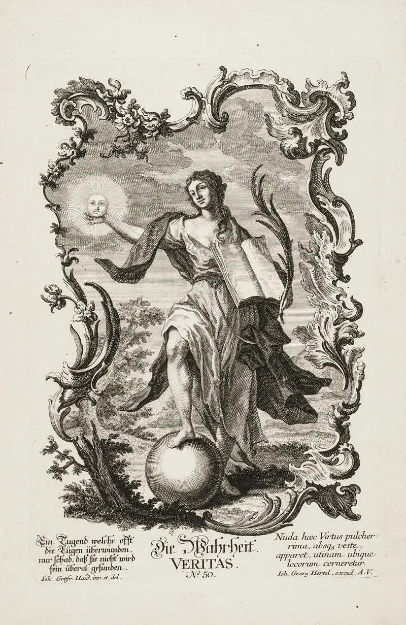 Veritas 2 by Johann Gottfried Haid - Canvas Print