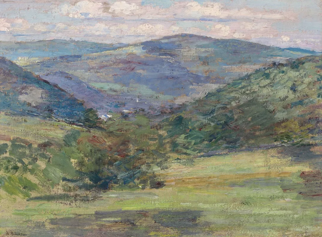 Vermont Hill by Theodore Robinson - Canvas Print