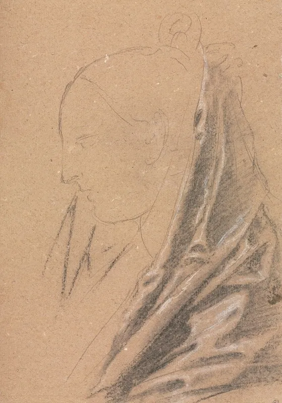 Verona Sketchbook Female Head With Drapery Page 81