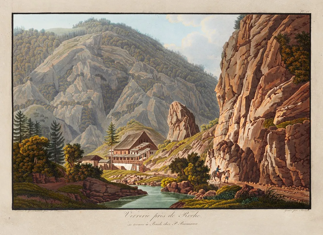 Verrerie Pres De Roche by Peter Birmann - Canvas Print