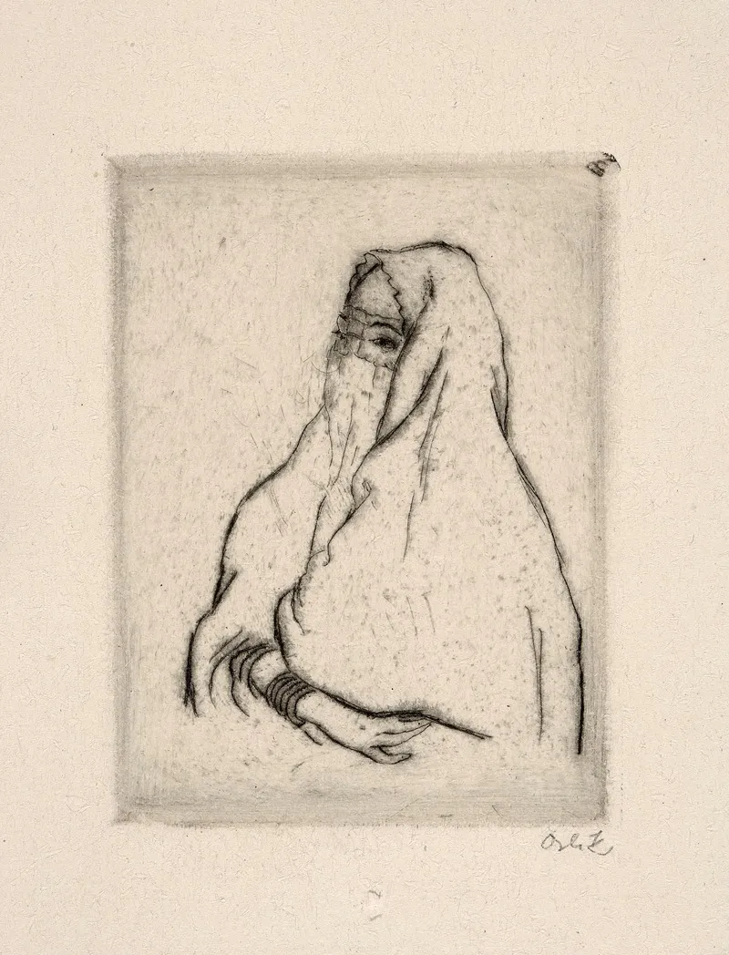 Verschleierte Araberin by Emil Orlik - Canvas Print