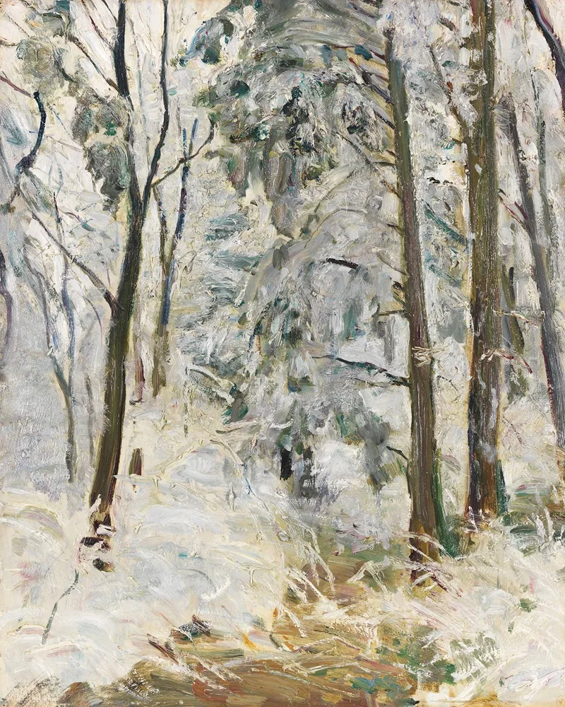 Verschneiter Waldweg 2 by Max Slevogt - Canvas Print