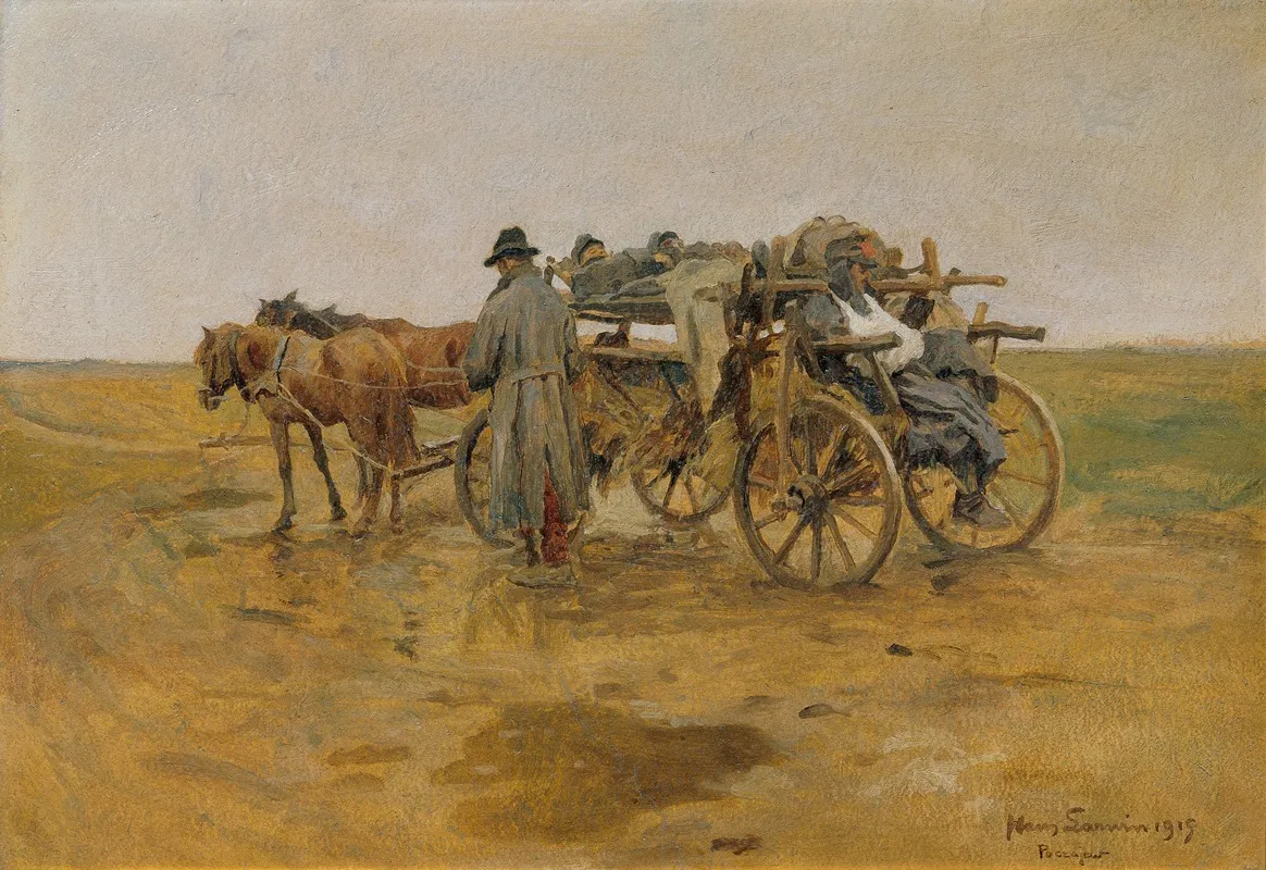 Verwundetentransport by Hans Larwin - Canvas Print