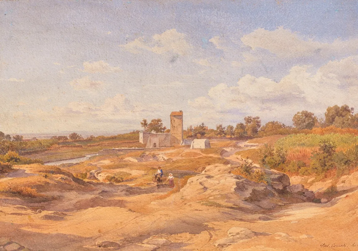 Vicovaro Near Rome A View Of Castello Sacco Muro