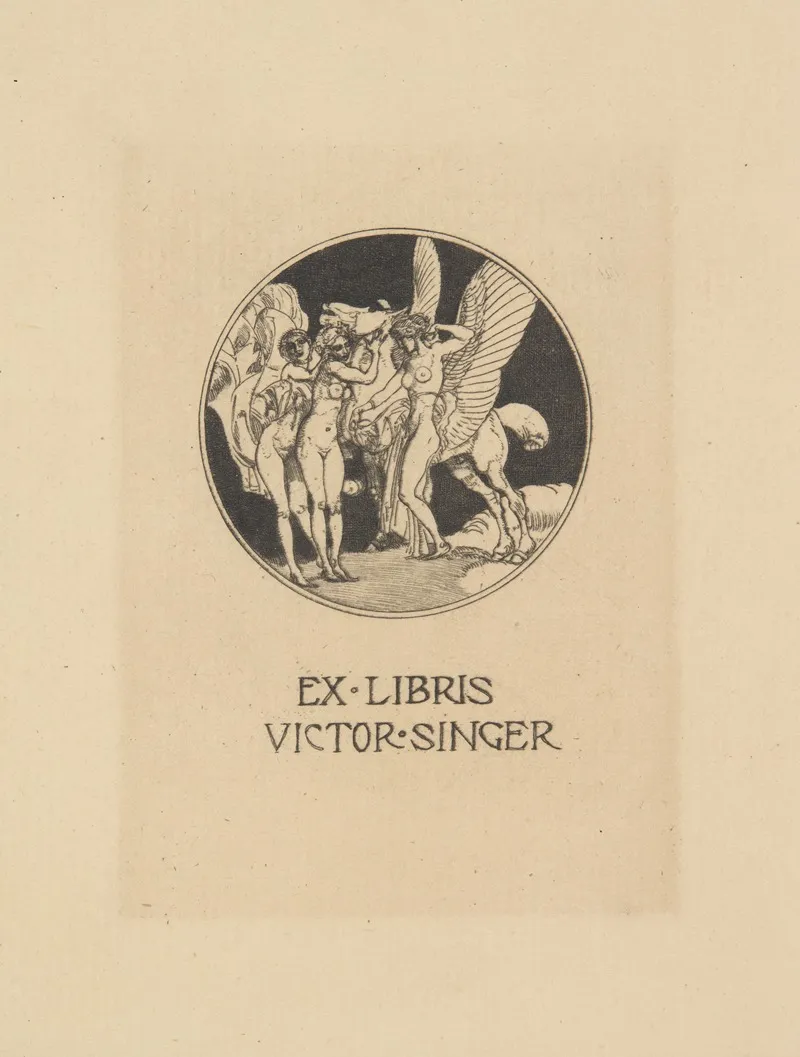 Victor Singer Ekslibris by Rudolf Jettmar - Canvas Print