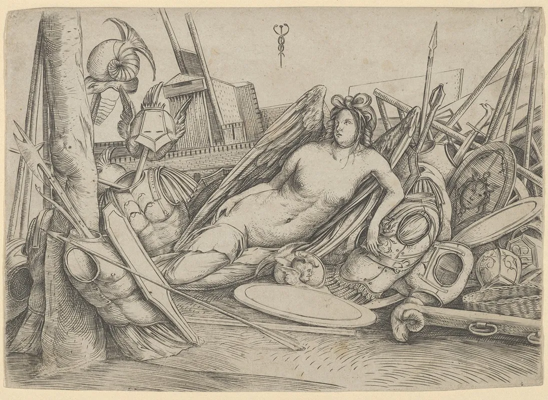 Victory Reclining Amid Trophies