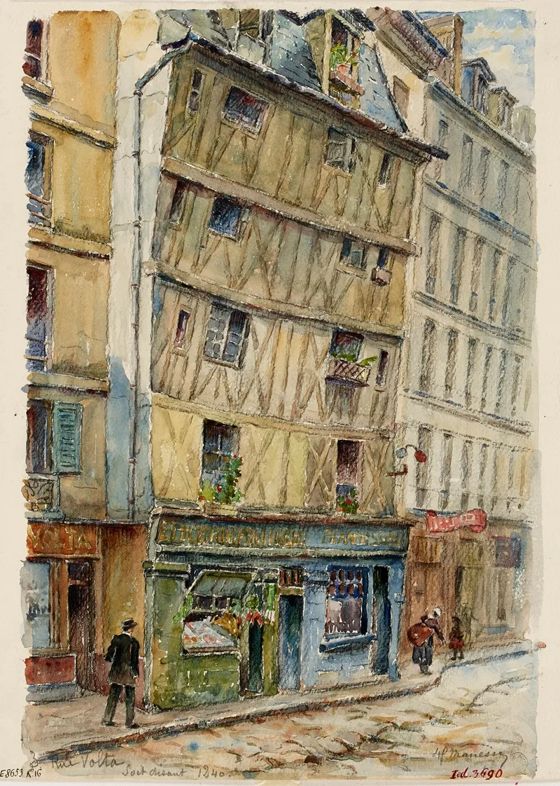 Vieille Maison Du Xiiie Siecle 3 Rue Volta by Georges-Henri Manesse - Canvas Print