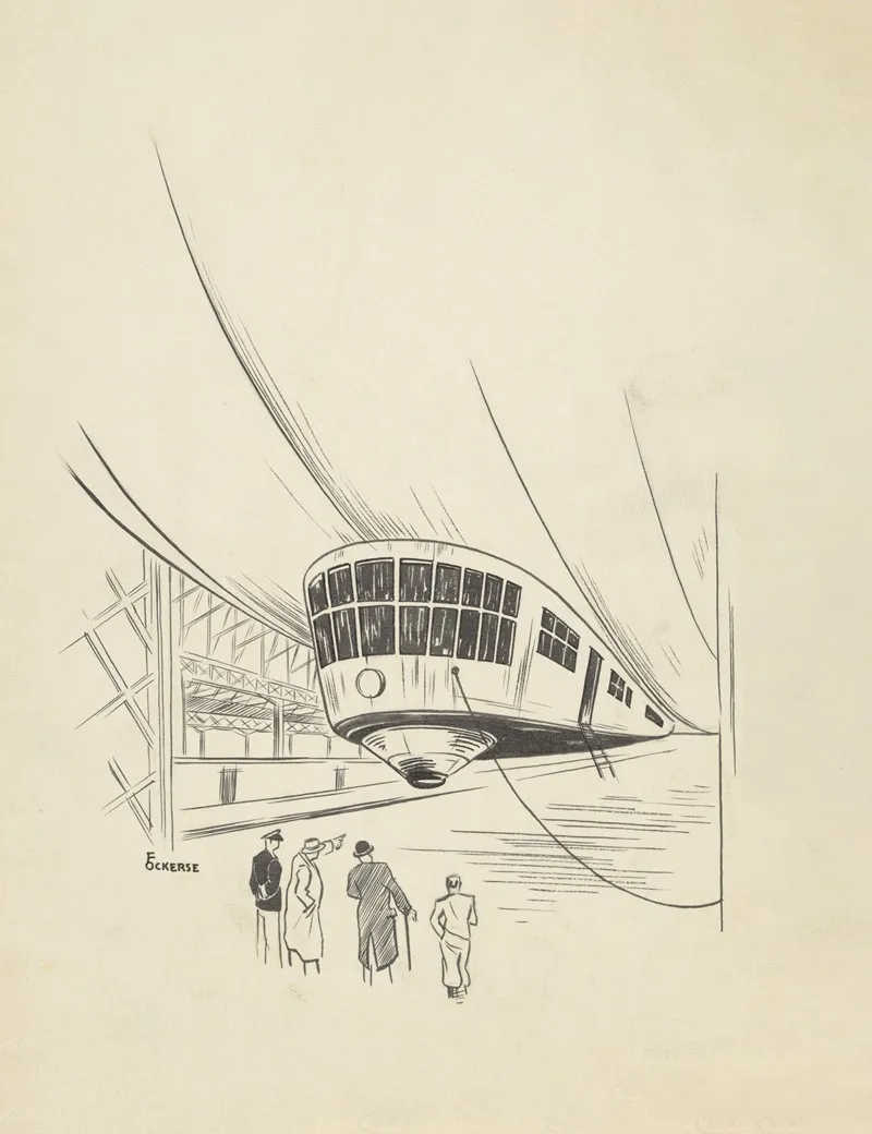 Vier Mannen Bekijken Een Luchtschip 2