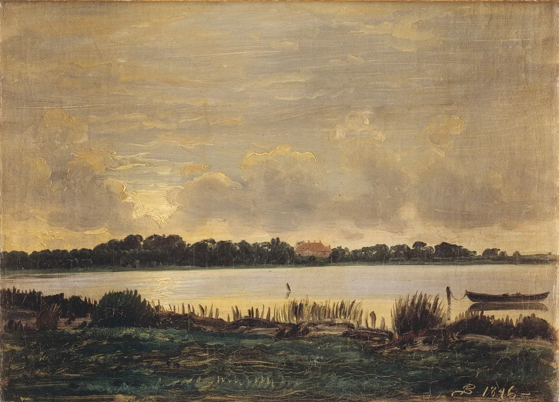 View Across Praesto Fiord Towards The Manor Of Nyso