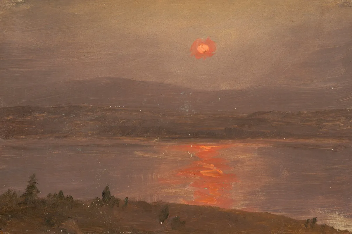 View Across The Hudson At Sunset