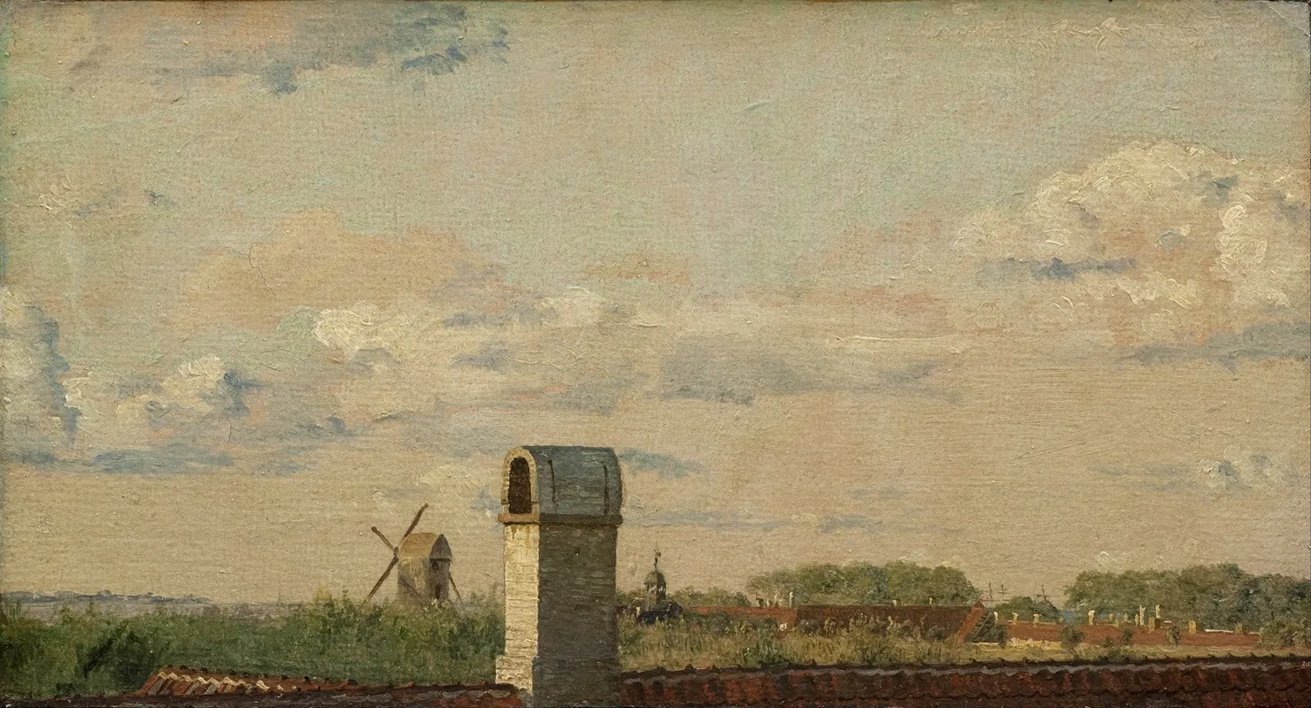 View From A Window In Toldbodvej Looking Towards The Citadel In Copenhagen