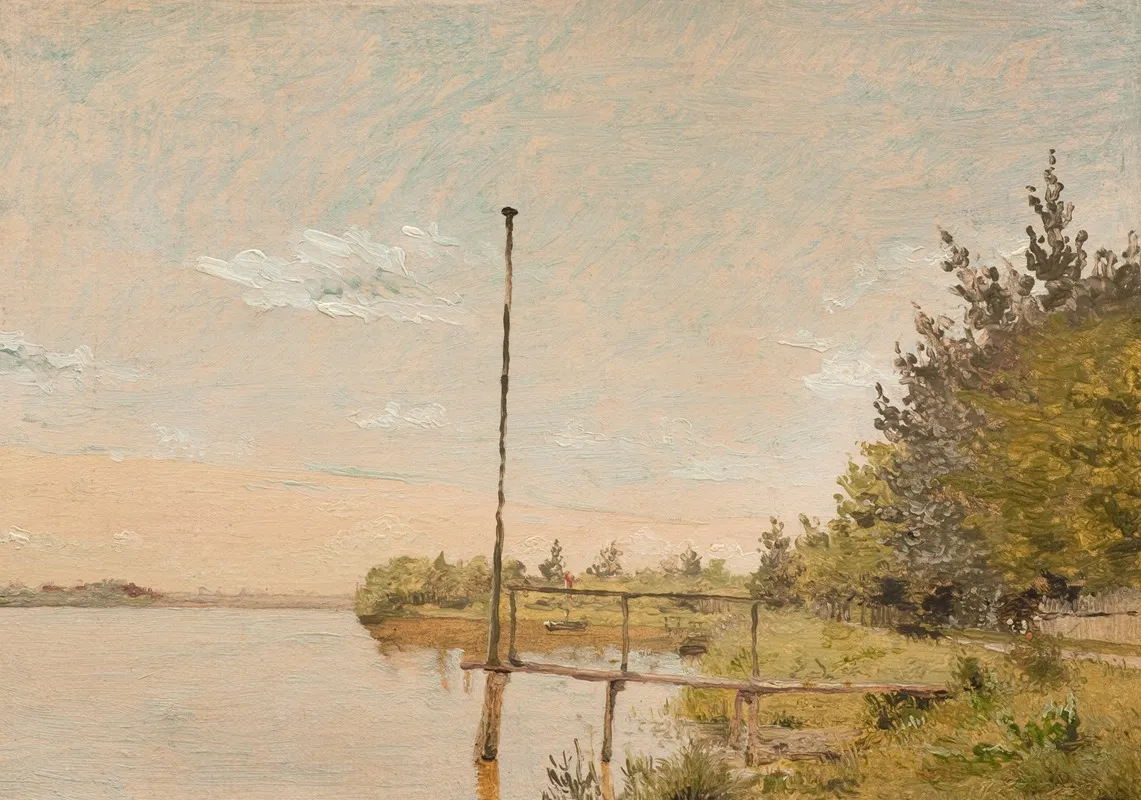 View From Dosseringen Near The Sortedam Lake Looking Towards Norrebro Study