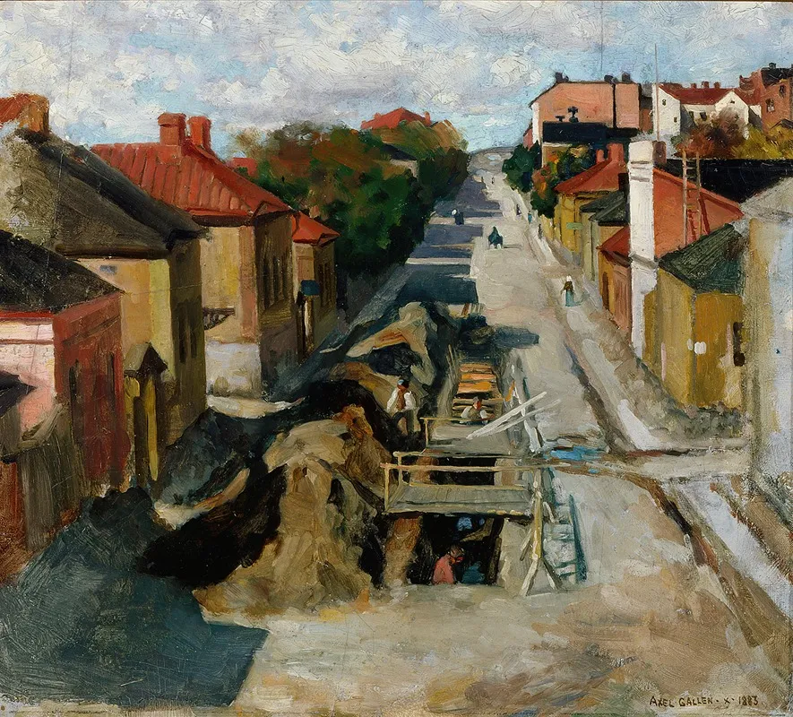 View From Fredrikinkatu by Akseli Gallen-Kallela - Canvas Print