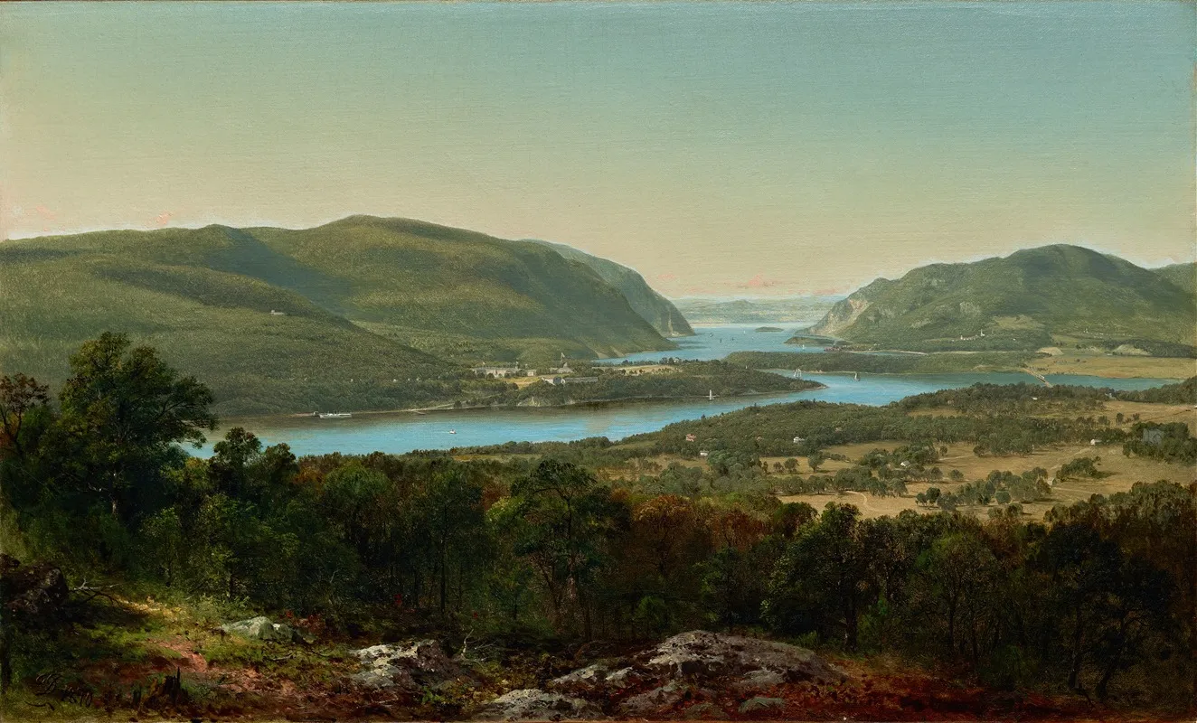 View From Garrison West Point New York by David Johnson - Canvas Print