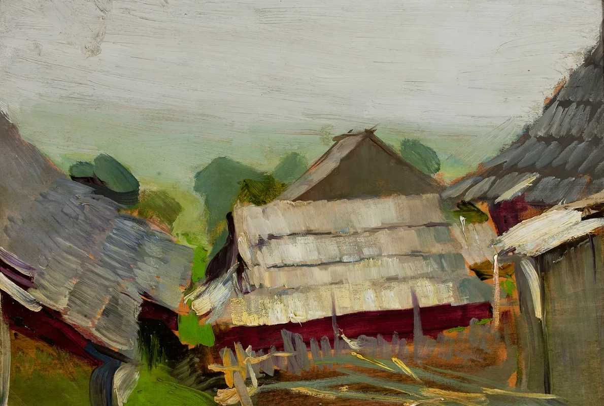 View From Istebna Iii Farmyard by Konrad Krzyżanowski - Canvas Print