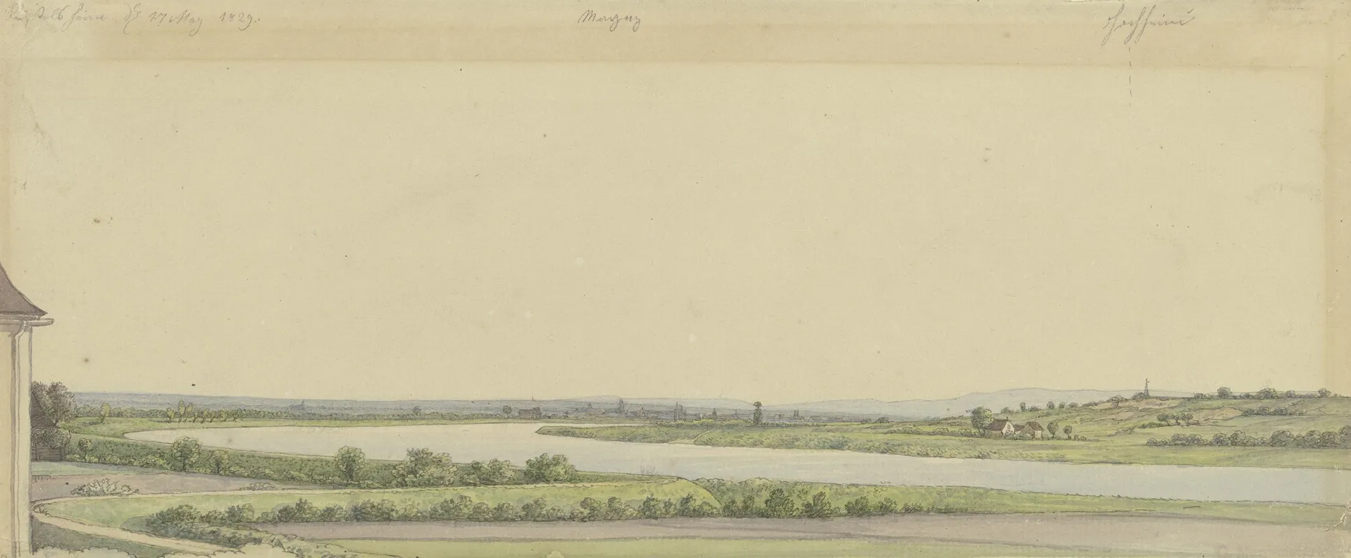 View From Russelsheim Across The Main To Mainz And Hochheim May 17 by Carl Morgenstern - Canvas Print
