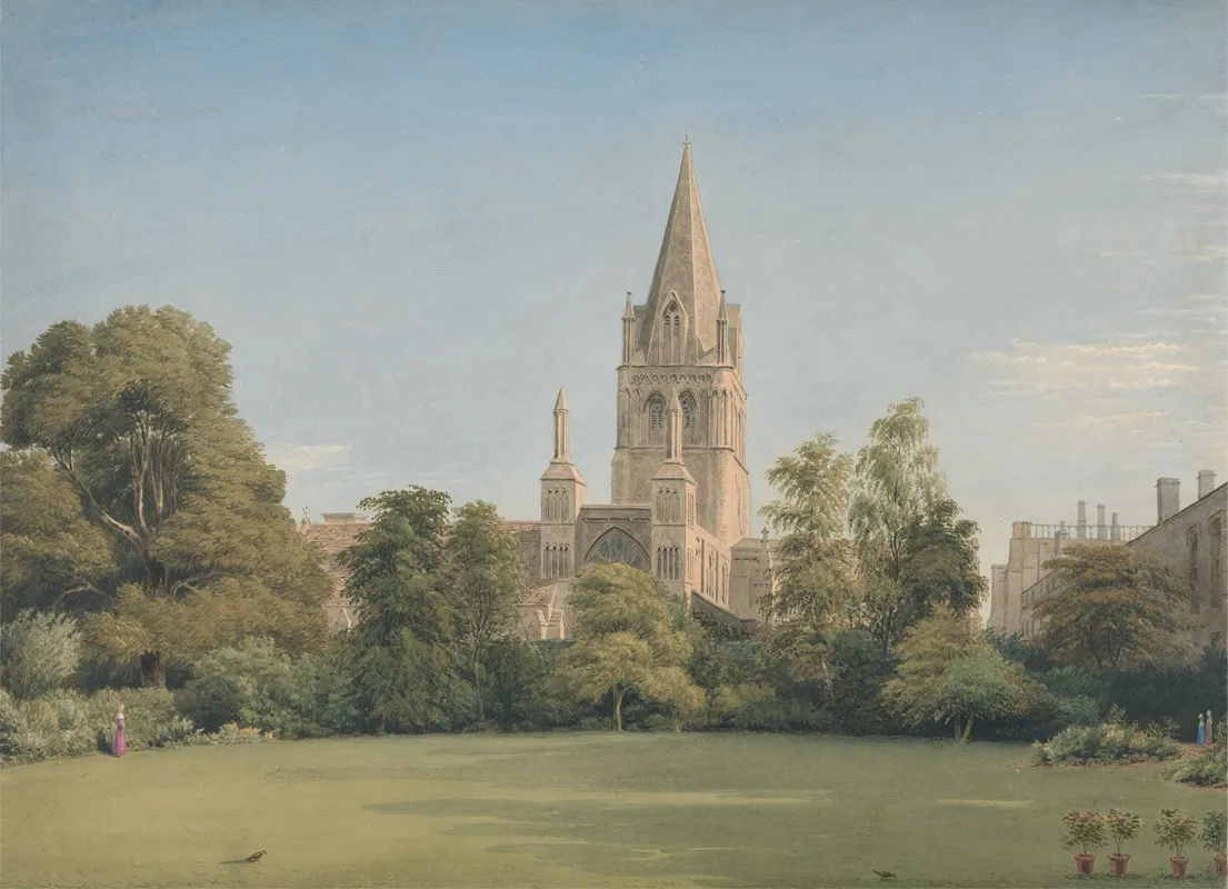 View From The Deans Garden Christ Church Oxford by William Turner of Oxford - Canvas Print