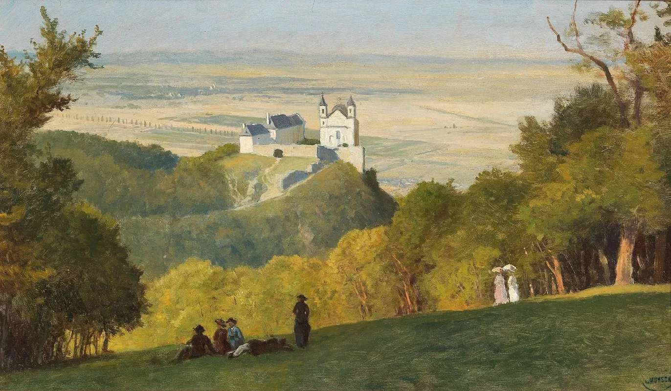 View From The Kahlenberg To The Leopoldsberg by Leopold Munsch - Canvas Print