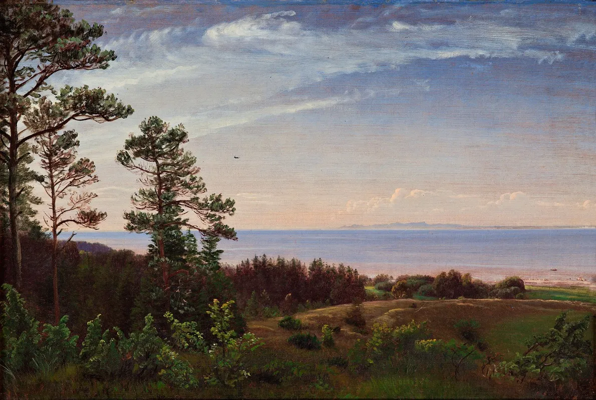 View From The Northern Coast Of Zealand Over Kattegat And Kullaberg by P. C. Skovgaard - Canvas Print