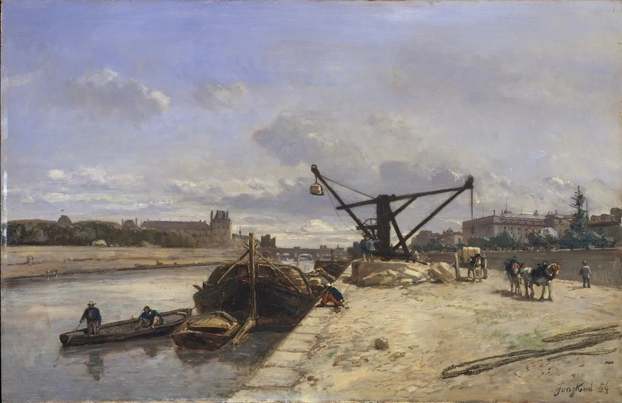 View From The Quai Dorsay by Johan Barthold Jongkind - Canvas Print