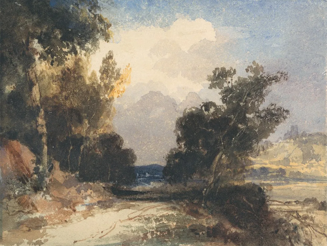 View Near Arundel Castle by Thomas Shotter Boys - Canvas Print