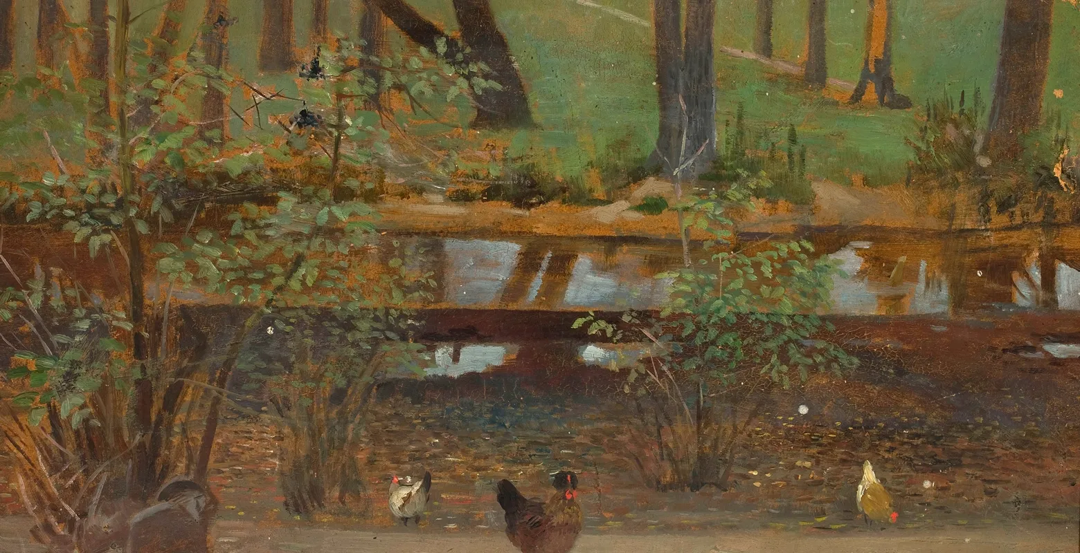 View Of A Pool by Jacek Malczewski - Canvas Print